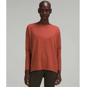 Lululemon Back in Action Long Sleeve Shirt in Cayenne Metallic Spark Size 6